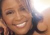 Joyful expression on woman's face