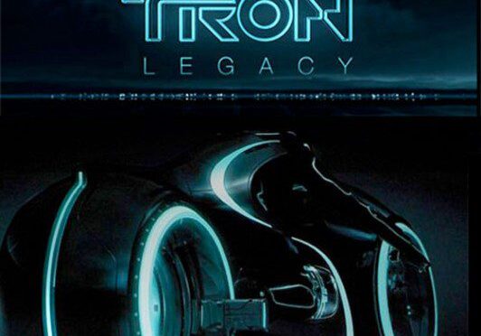Tron Legacy" futuristic light cycle