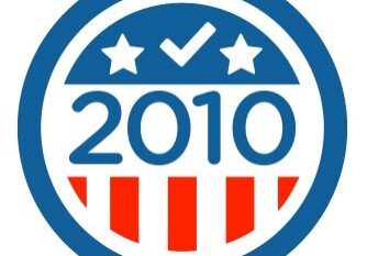 2010 election logo with stars and stripes